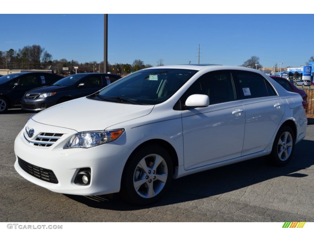 2013 Corolla LE - Super White / Ash photo #1