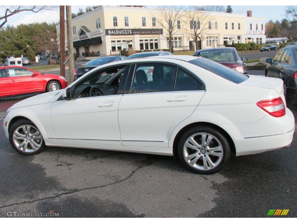 2009 C 300 4Matic Sport - Arctic White / Black photo #12