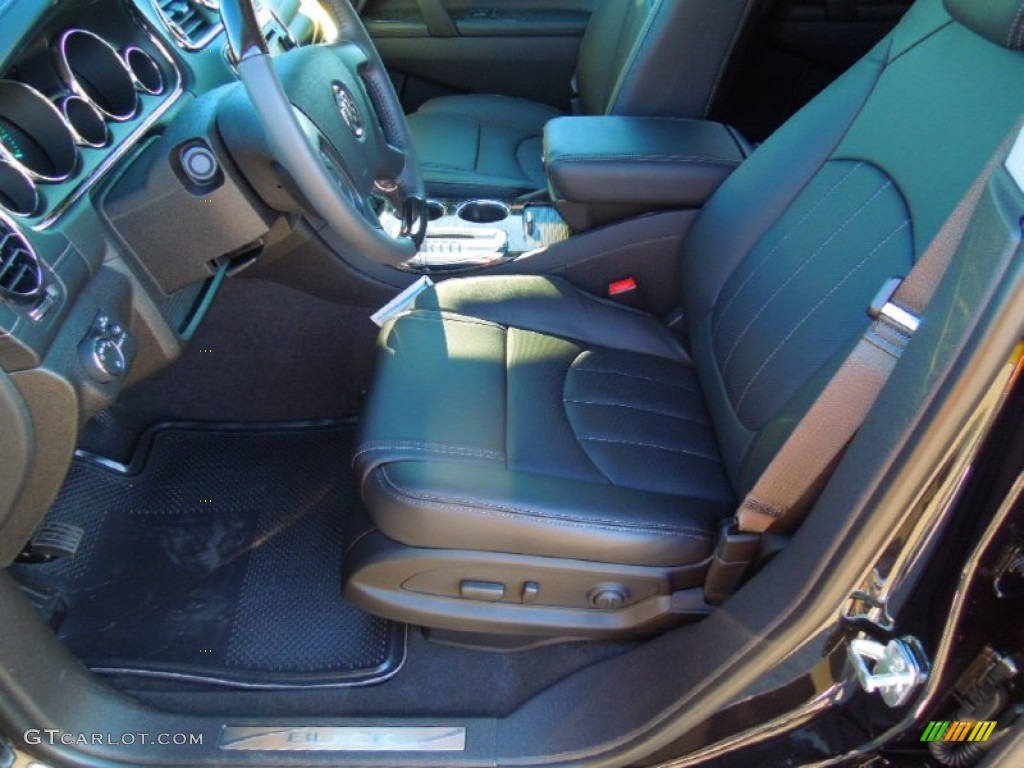 Ebony Leather Interior 2013 Buick Enclave Leather Photo #74815581