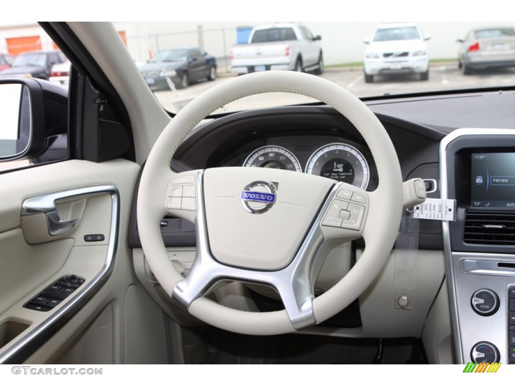 2013 Volvo XC60 3.2 AWD Sandstone Steering Wheel Photo #74815846