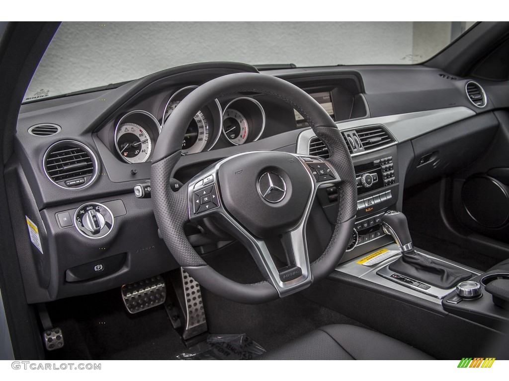 Black Interior 2013 Mercedes-Benz C 250 Sport Photo #74816018