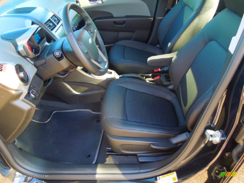 Jet Black/Dark Titanium Interior 2013 Chevrolet Sonic LTZ Sedan Photo #74817398