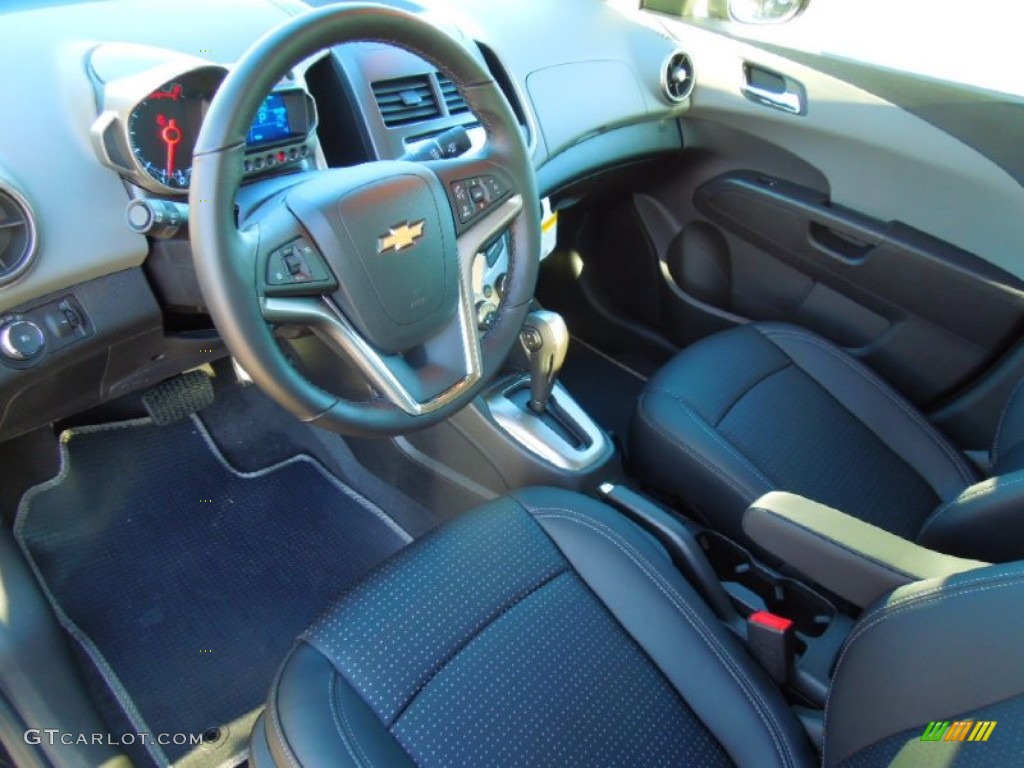 Jet Black/Dark Titanium Interior 2013 Chevrolet Sonic LTZ Sedan Photo #74817692