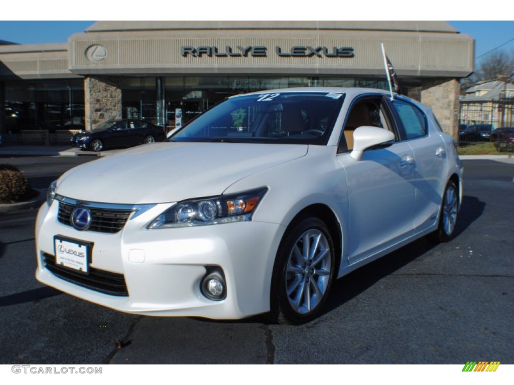 2012 CT 200h Hybrid Premium - Starfire White Pearl / Caramel Nuluxe photo #1
