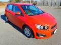 2013 Inferno Orange Metallic Chevrolet Sonic LT Hatch  photo #2