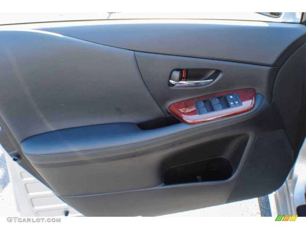 2012 Lexus HS 250h Premium Black/Brown Walnut Door Panel Photo #74818617