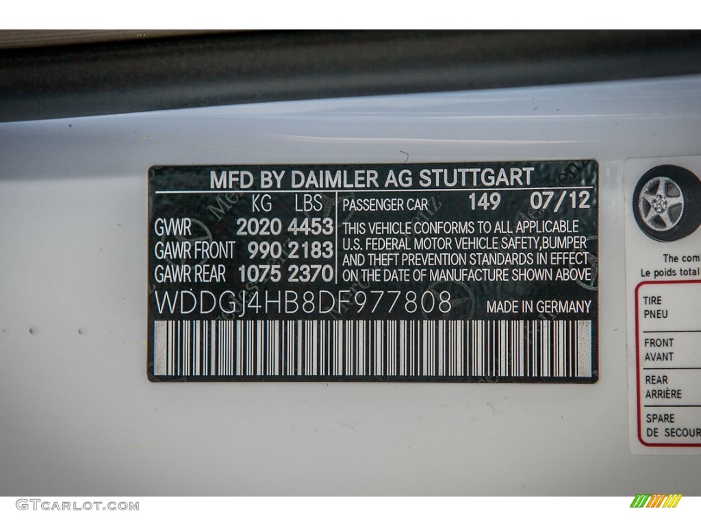 2013 C Color Code 149 for Polar White Photo #74819414