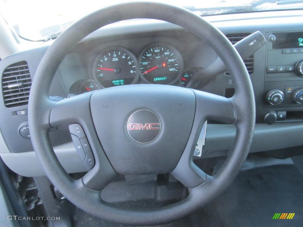 2011 GMC Sierra 1500 Crew Cab Dark Titanium Steering Wheel Photo #74821238