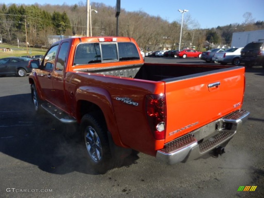 Red Orange Metallic 2012 GMC Canyon SLE Extended Cab 4x4 Exterior Photo #74821664
