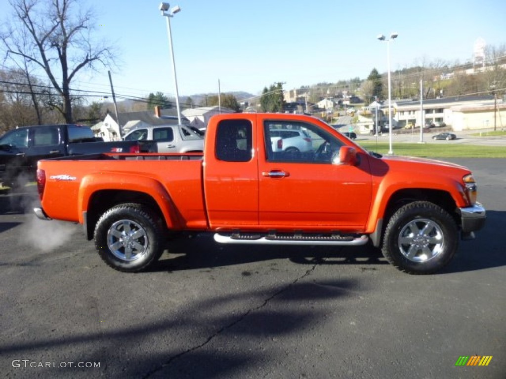 Red Orange Metallic 2012 GMC Canyon SLE Extended Cab 4x4 Exterior Photo #74821711