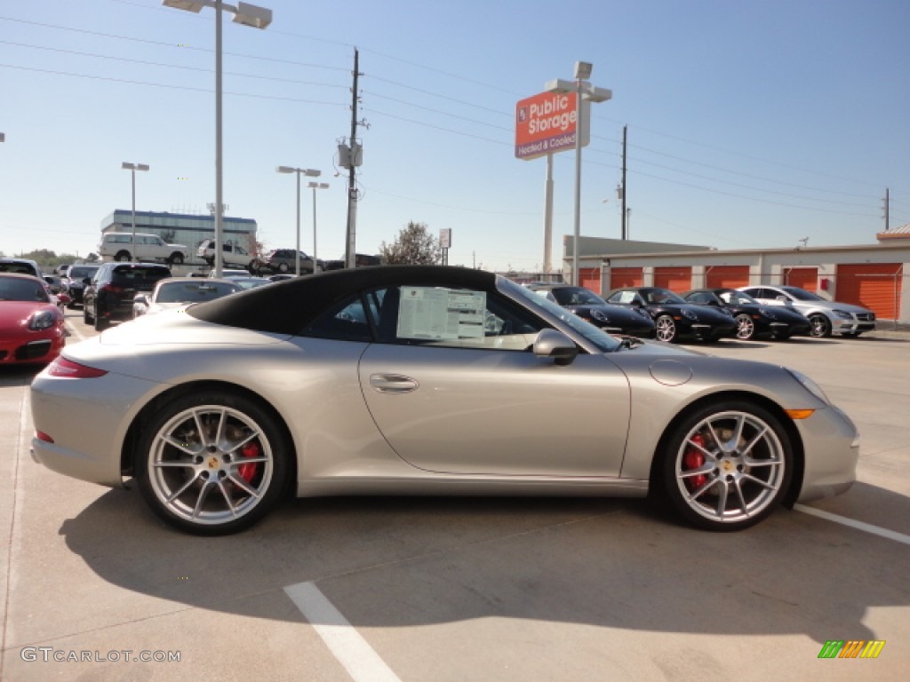 Platinum Silver Metallic 2013 Porsche 911 Carrera S Cabriolet Exterior Photo #74822474
