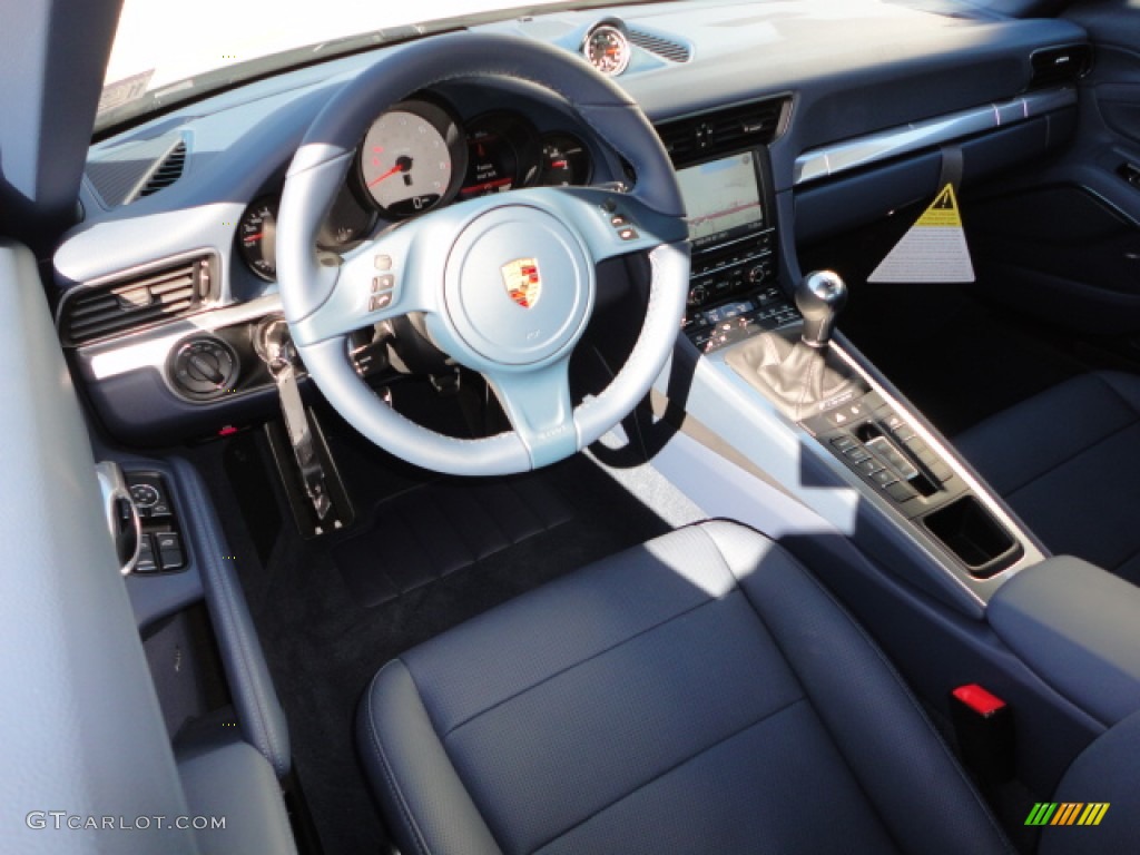 Yachting Blue Interior 2013 Porsche 911 Carrera S Cabriolet Photo #74822536