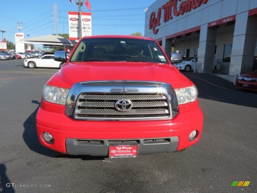 2007 Tundra Limited CrewMax - Radiant Red / Beige photo #2