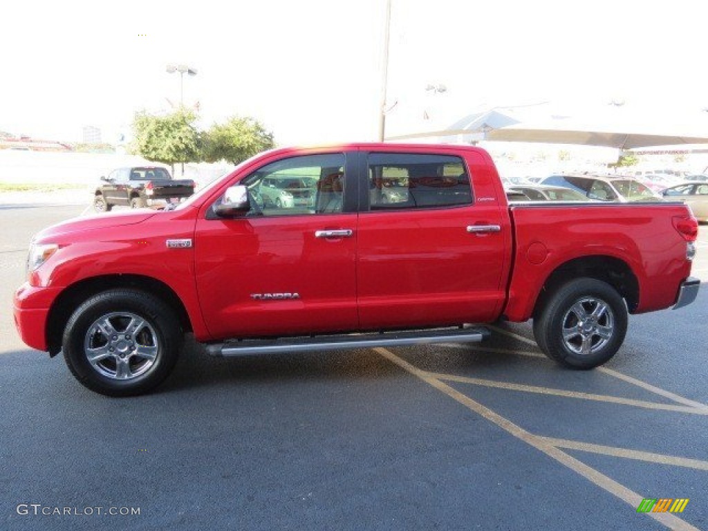 2007 Tundra Limited CrewMax - Radiant Red / Beige photo #4