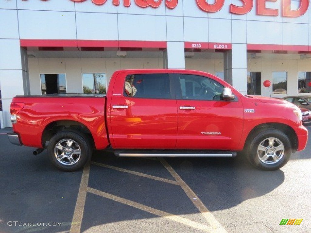 2007 Tundra Limited CrewMax - Radiant Red / Beige photo #8