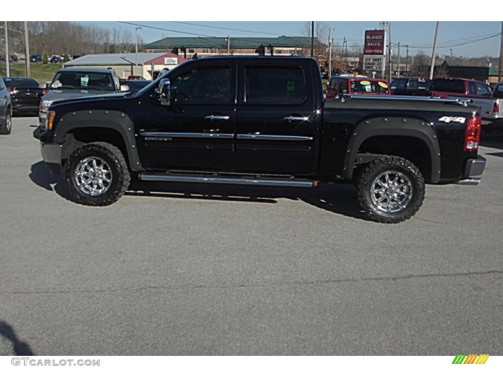 2010 Sierra 1500 SL Crew Cab 4x4 - Carbon Black Metallic / Dark Titanium photo #2