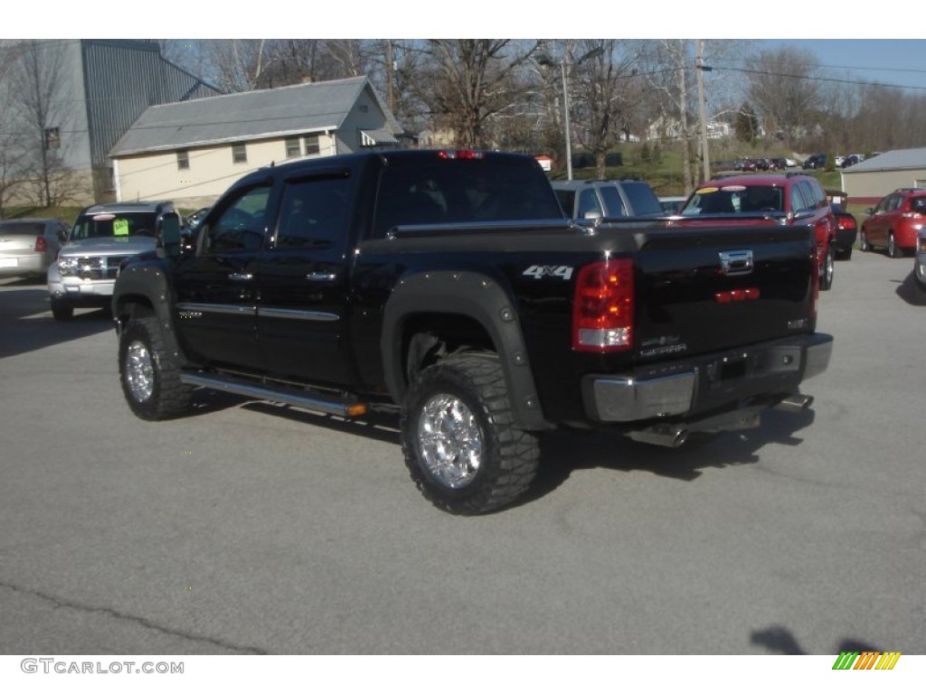 2010 Sierra 1500 SL Crew Cab 4x4 - Carbon Black Metallic / Dark Titanium photo #3