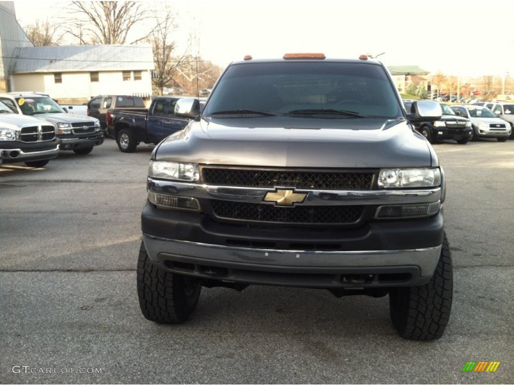 2002 Silverado 2500 LS Extended Cab 4x4 - Medium Charcoal Gray Metallic / Graphite photo #4