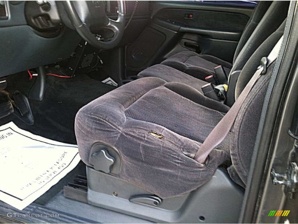 2002 Silverado 2500 LS Extended Cab 4x4 - Medium Charcoal Gray Metallic / Graphite photo #10