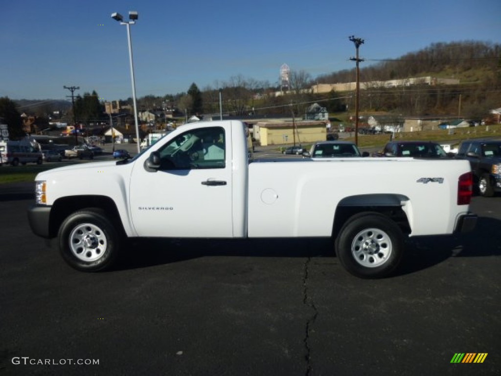 2013 Silverado 1500 Work Truck Regular Cab 4x4 - Summit White / Dark Titanium photo #4