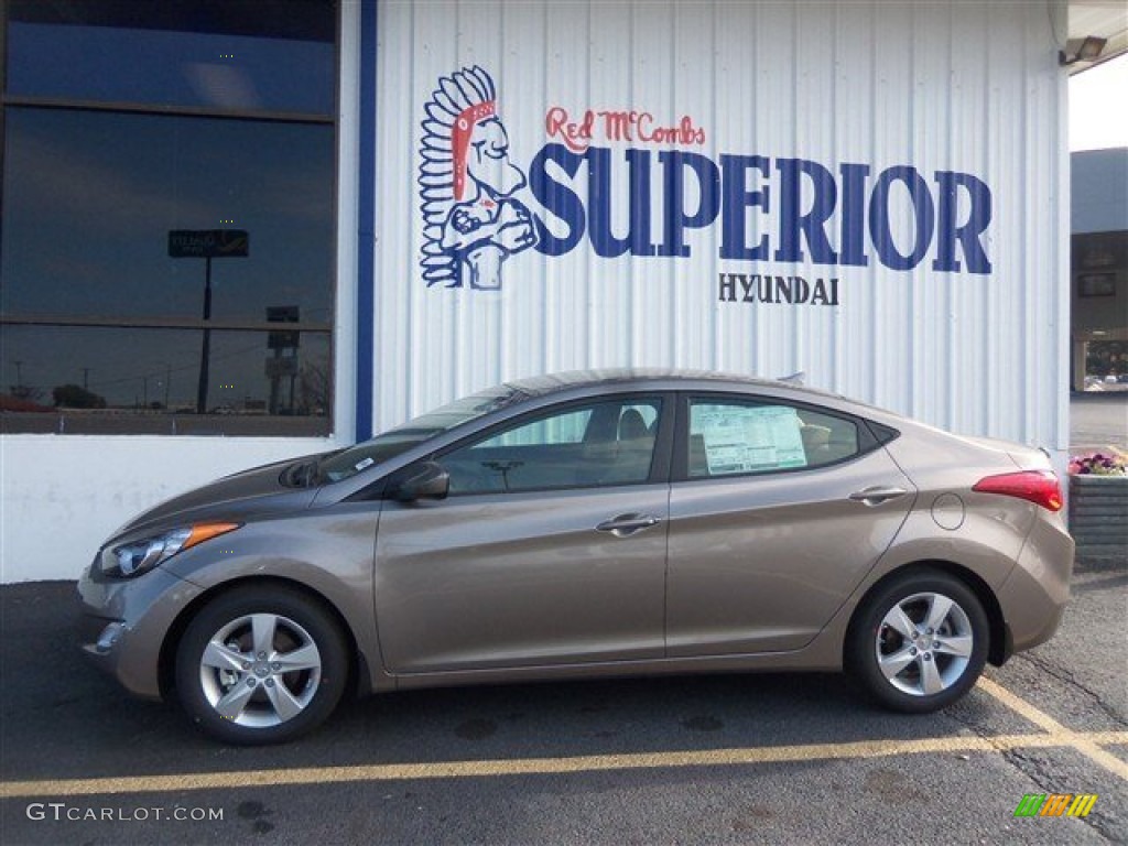 2013 Elantra GLS - Desert Bronze / Beige photo #4