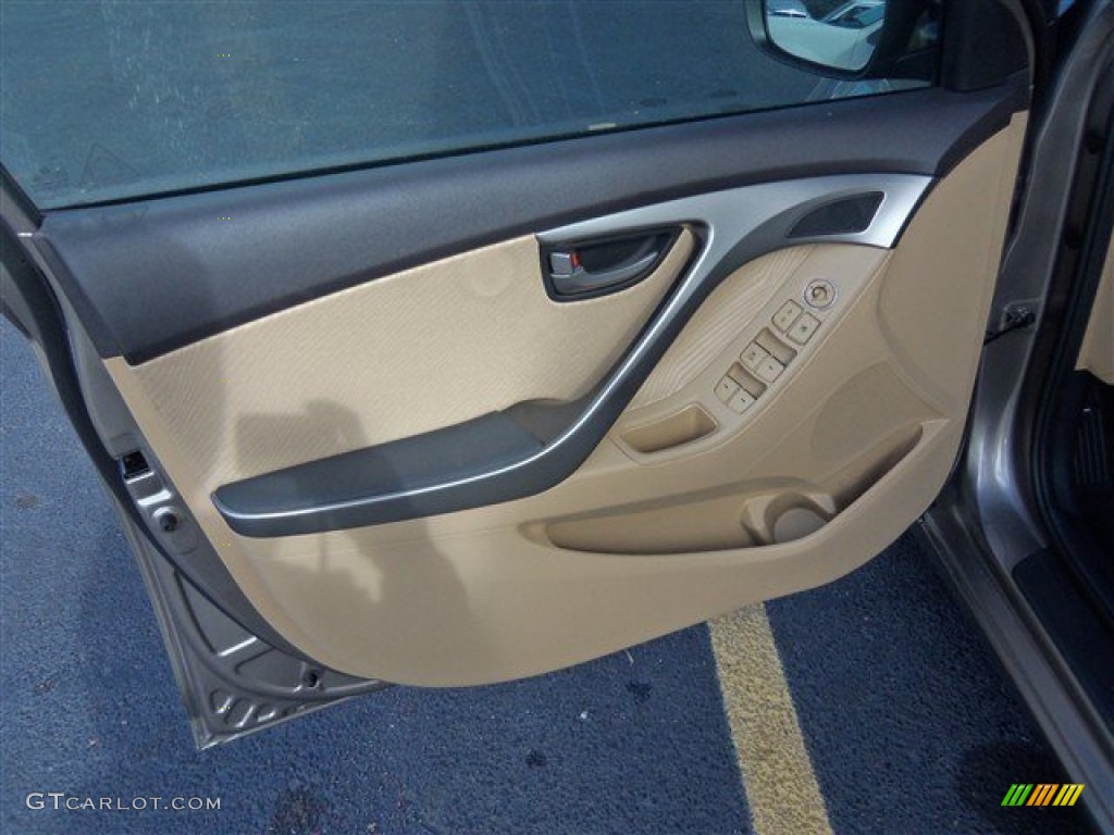 2013 Elantra GLS - Desert Bronze / Beige photo #7
