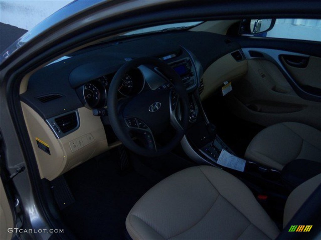 2013 Elantra GLS - Desert Bronze / Beige photo #8
