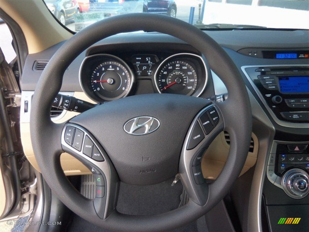 2013 Elantra GLS - Desert Bronze / Beige photo #12