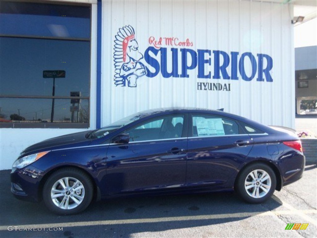 2013 Sonata GLS - Indigo Night Blue / Gray photo #4