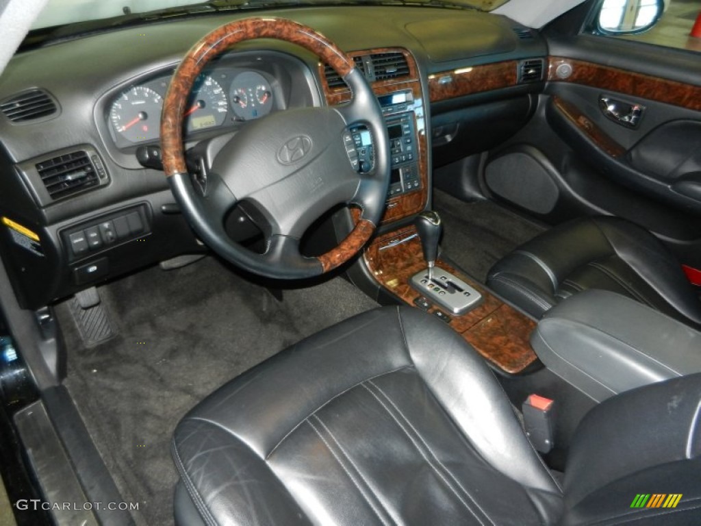 Black Interior 2003 Hyundai XG350 Sedan Photo #74826638