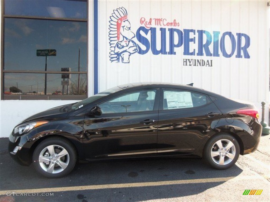 2013 Elantra GLS - Black / Gray photo #4