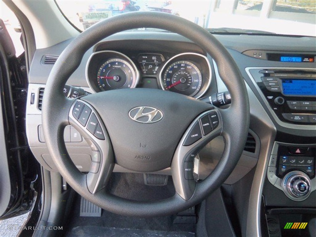 2013 Elantra GLS - Black / Gray photo #12