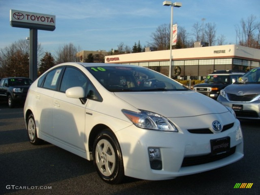 2010 Prius Hybrid IV - Blizzard White Pearl / Dark Gray photo #1