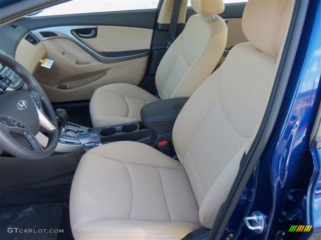 2013 Elantra GLS - Atlantic Blue / Beige photo #9