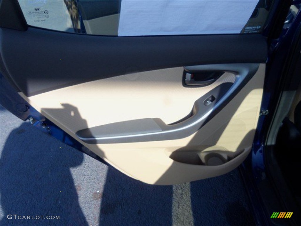 2013 Elantra GLS - Atlantic Blue / Beige photo #10