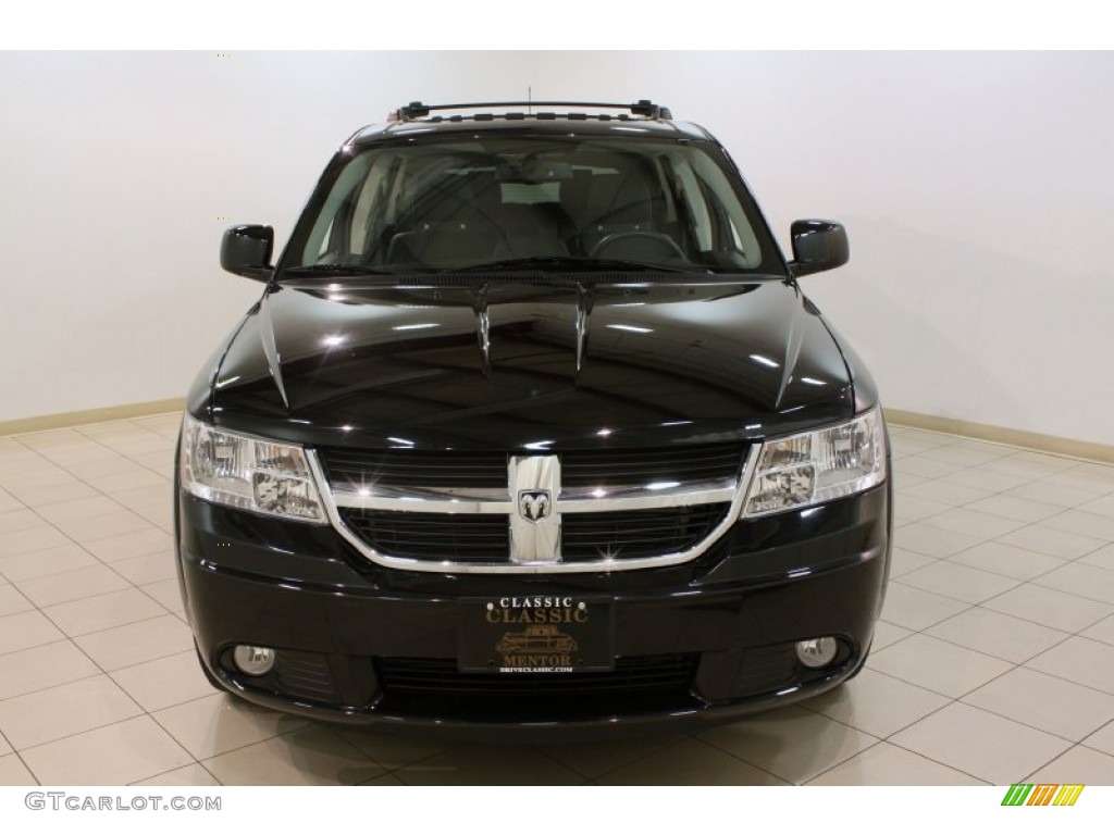 2010 Journey R/T AWD - Brilliant Black Crystal Pearl / Dark Slate Gray photo #2