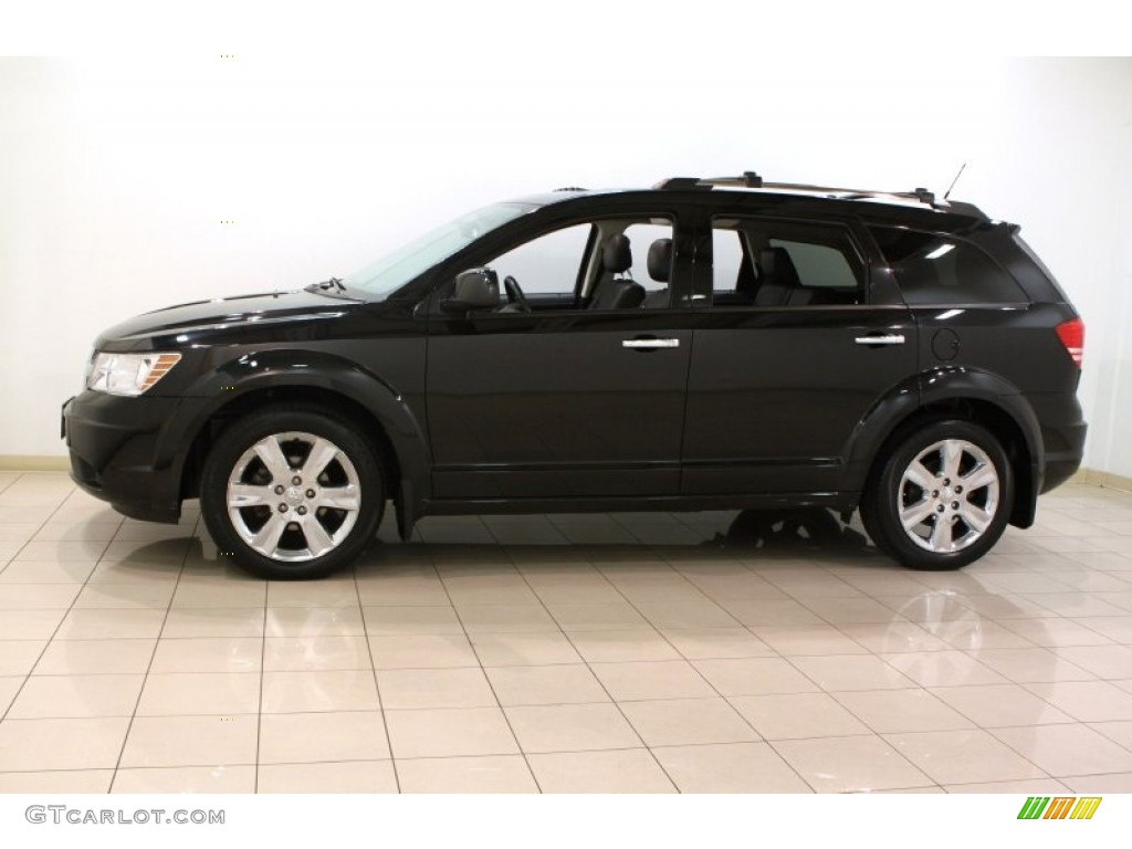 2010 Journey R/T AWD - Brilliant Black Crystal Pearl / Dark Slate Gray photo #4