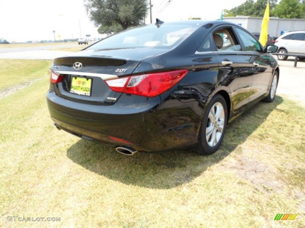 2011 Sonata Limited 2.0T - Midnight Black / Gray photo #3