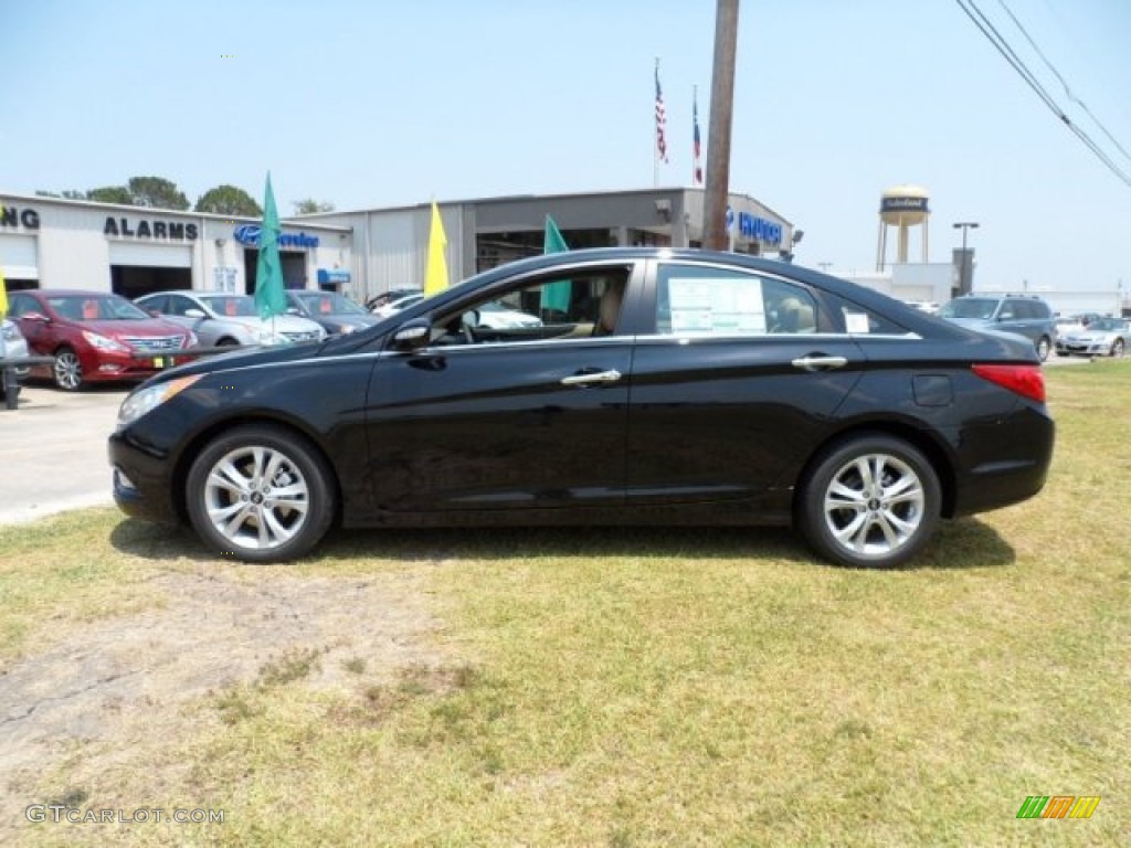 2011 Sonata Limited 2.0T - Midnight Black / Gray photo #6