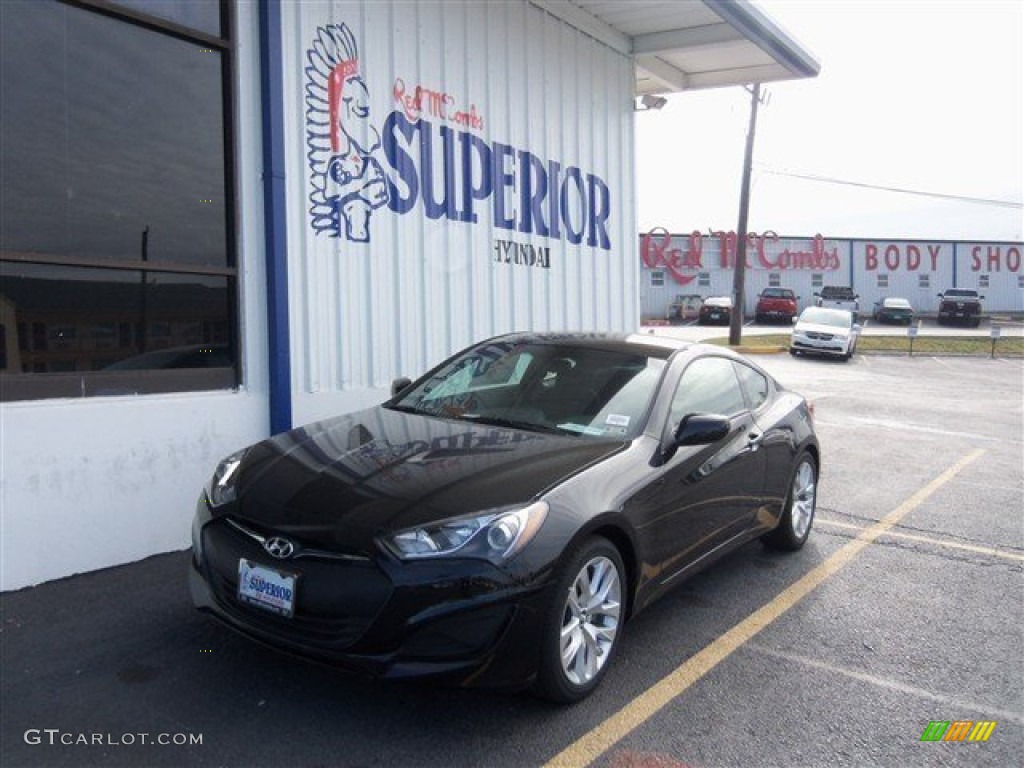 2013 Genesis Coupe 2.0T - Black Noir Pearl / Black Cloth photo #1