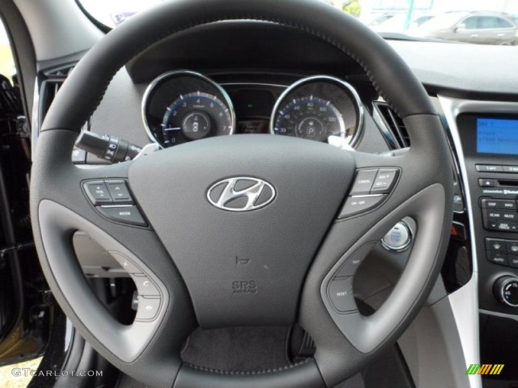 2011 Sonata Limited 2.0T - Midnight Black / Gray photo #38