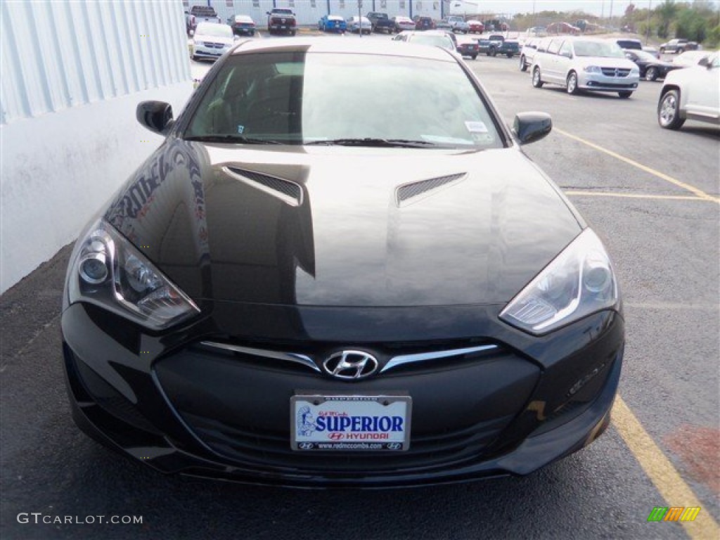 2013 Genesis Coupe 2.0T - Black Noir Pearl / Black Cloth photo #2