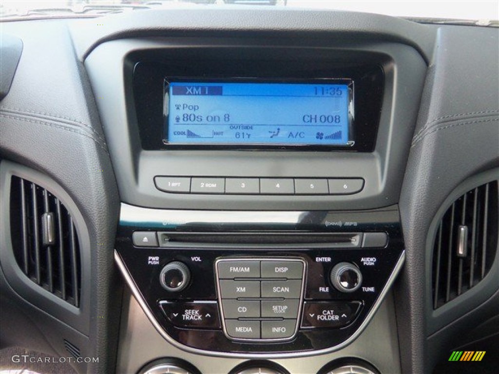 2013 Genesis Coupe 2.0T - Black Noir Pearl / Black Cloth photo #14