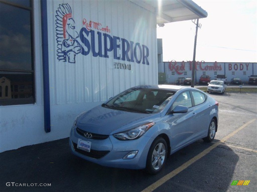 2013 Elantra GLS - Blue Sky Metallic / Beige photo #1