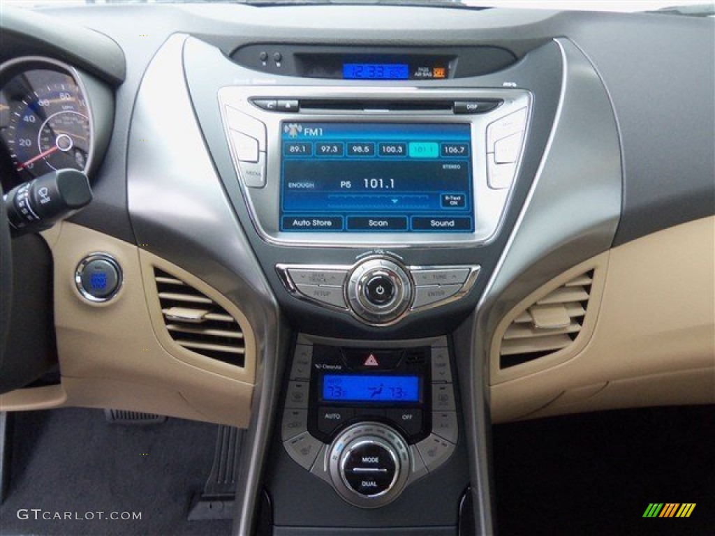 2013 Elantra Limited - Atlantic Blue / Beige photo #16