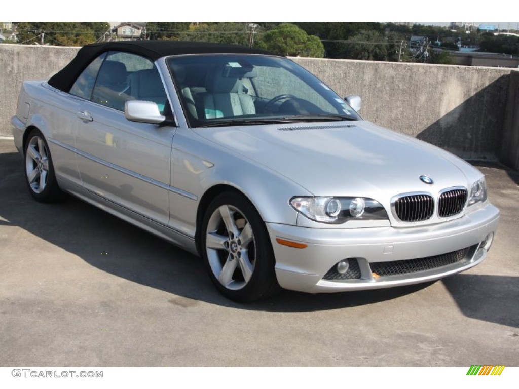 2005 3 Series 325i Convertible - Titanium Silver Metallic / Grey photo #7