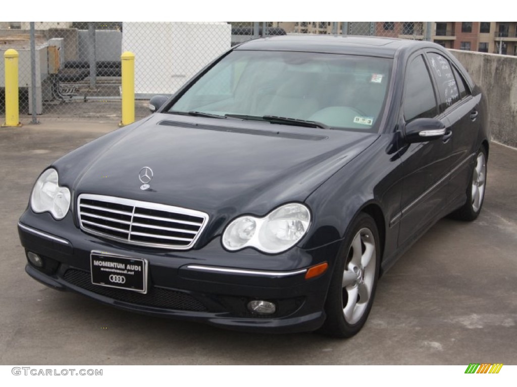 2005 C 230 Kompressor Sedan - Midnight Blue / Ash photo #3