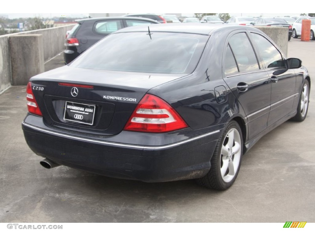 2005 C 230 Kompressor Sedan - Midnight Blue / Ash photo #5