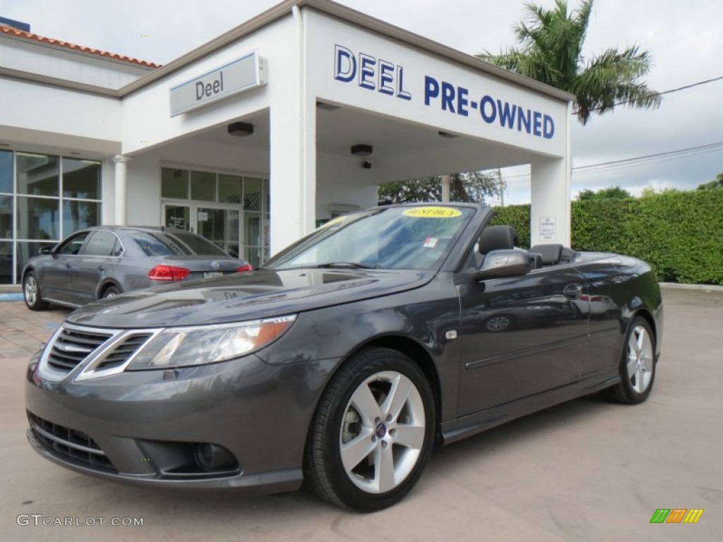 2010 9-3 2.0T Convertible - Carbon Gray Metallic / Black photo #1