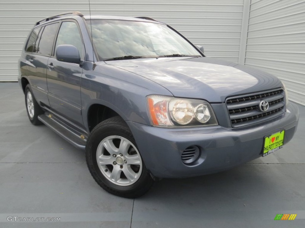 2003 Highlander V6 - Bluestone Metallic / Charcoal photo #1